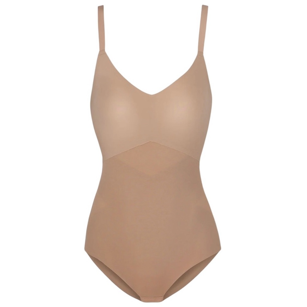 HoneyLove Cami Bodysuit Beige Shapewear Wireless Bra 3X Plus Size